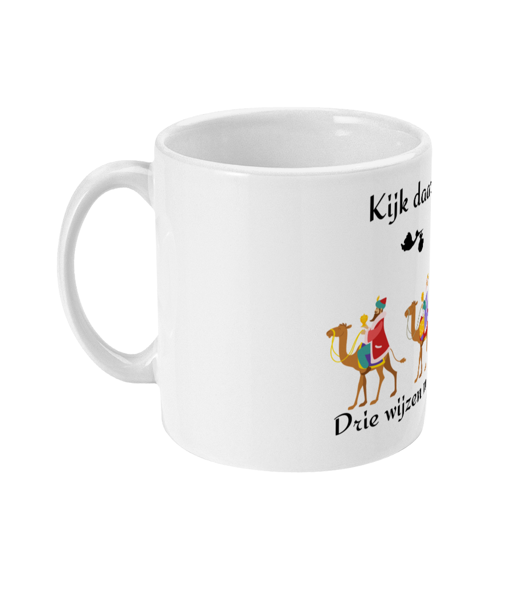 Kijk daar! Drie wijzen naar elkaar